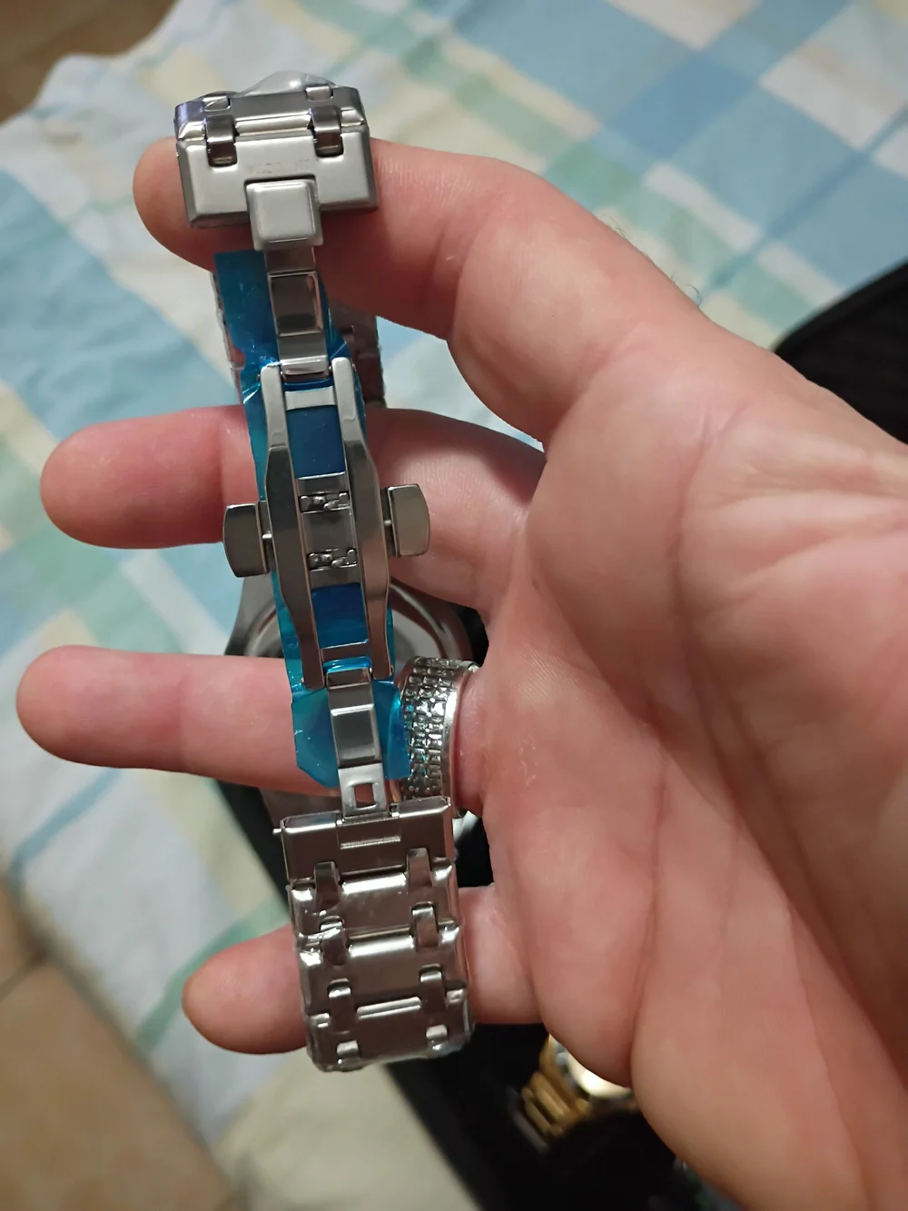 Invicta Silver Stainless Steel Men's Skeleton Dial Watch